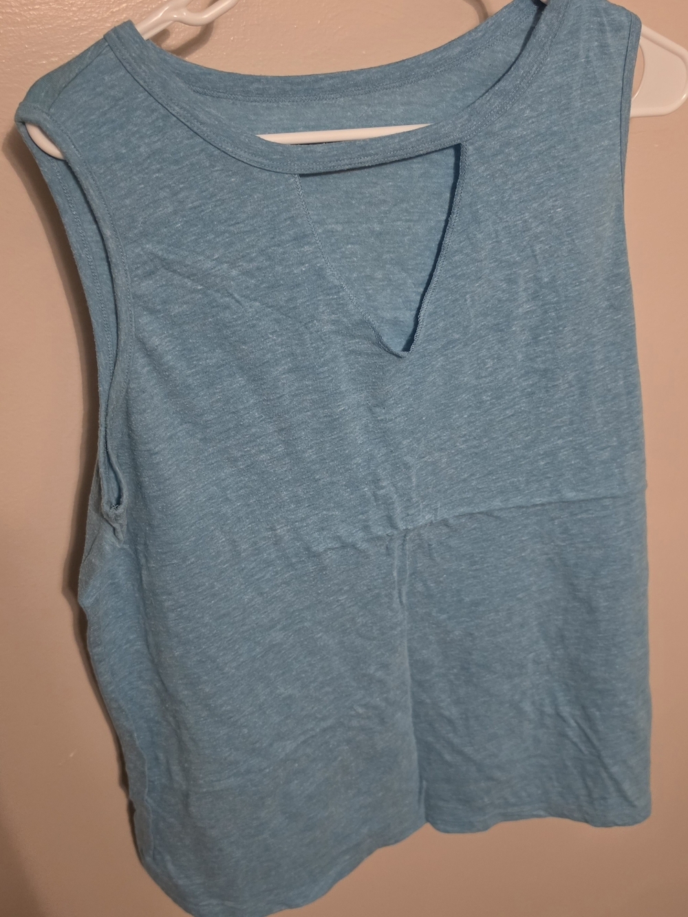 Lane Bryant Heathered Teal Scoop Neck Tank